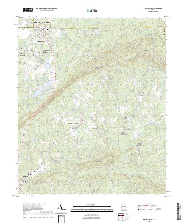 Pine Mountain, GA — USGS 7.5-minute topo (2024)