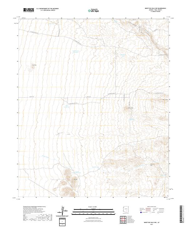 Ninetysix Hills NW, AZ — USGS 7.5-minute topo (2021)