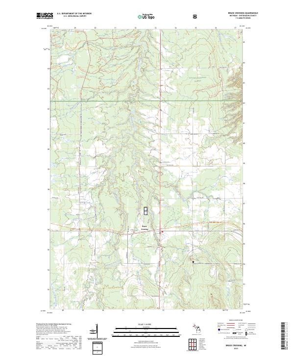 Bruce Crossing, MI — USGS 7.5-minute topo (2023)