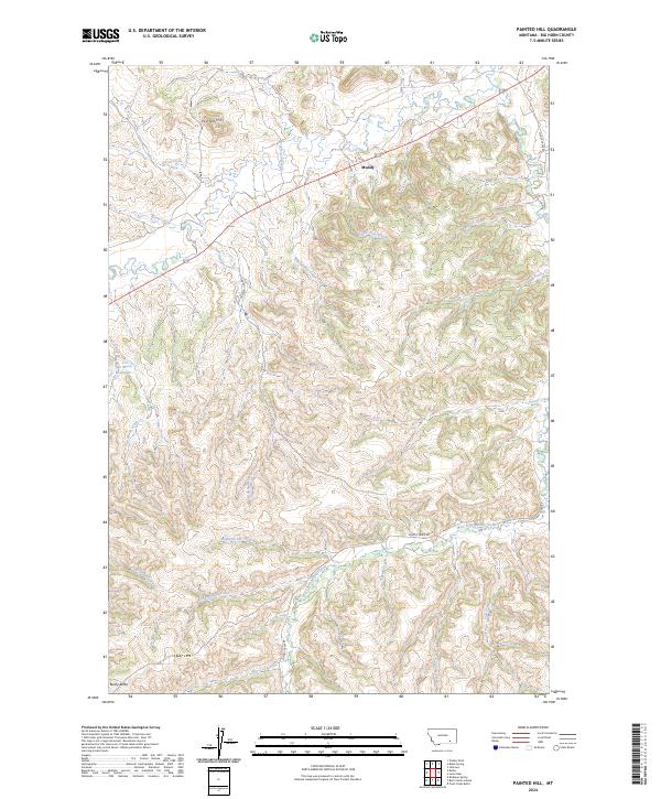 Painted Hill, MT — USGS 7.5-minute topo (2024)