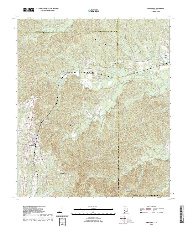 Thomasville, AL — USGS 7.5-minute topo (2024)