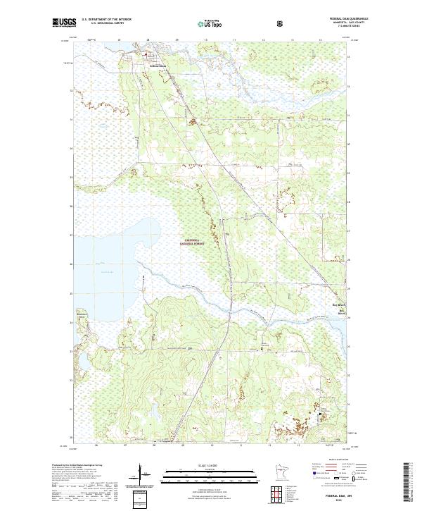 Federal Dam, MN — USGS 7.5-minute topo (2022)