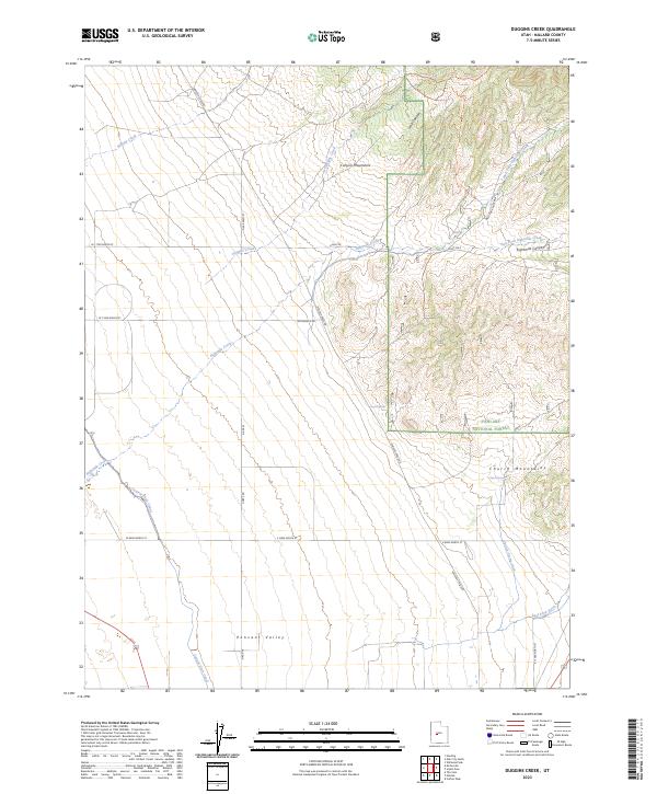 Duggins Creek, UT — USGS 7.5-minute topo (2023)