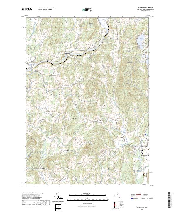 Cambridge, NY — USGS 7.5-minute topo (2023)