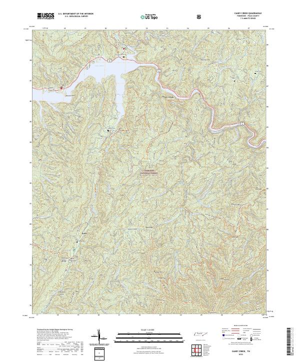 Caney Creek, TN — USGS 7.5-minute topo (2022)