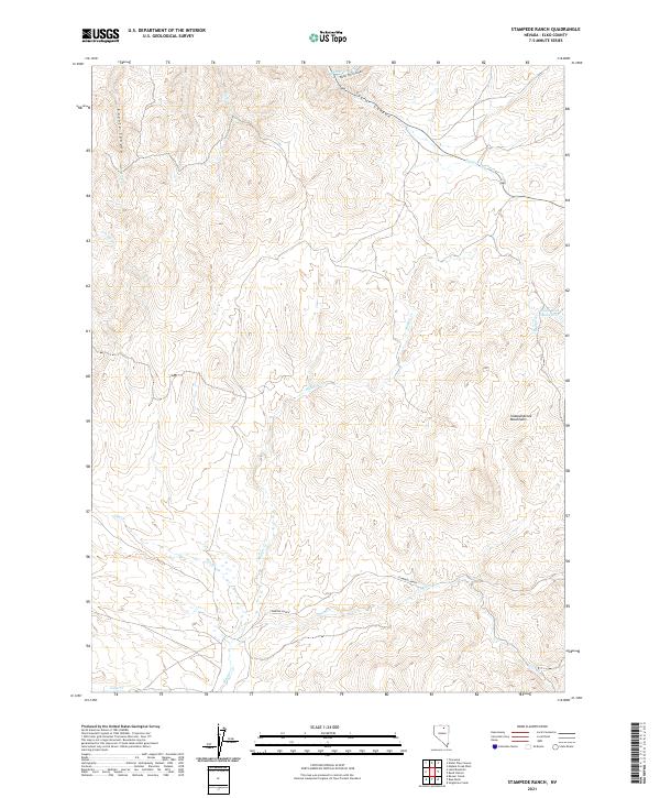 Stampede Ranch, NV — USGS 7.5-minute topo (2021)