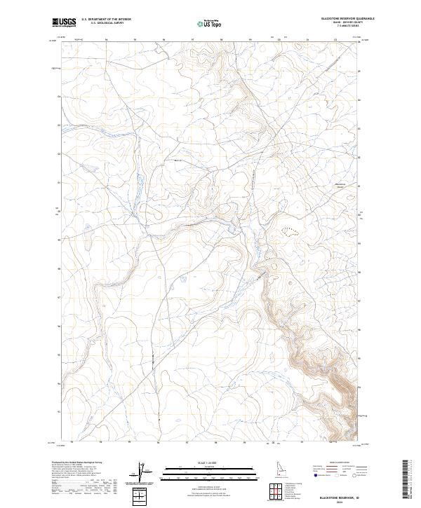Blackstone Reservoir, ID — USGS 7.5-minute topo (2024)