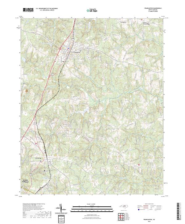 Franklinton, NC — USGS 7.5-minute topo (2022)