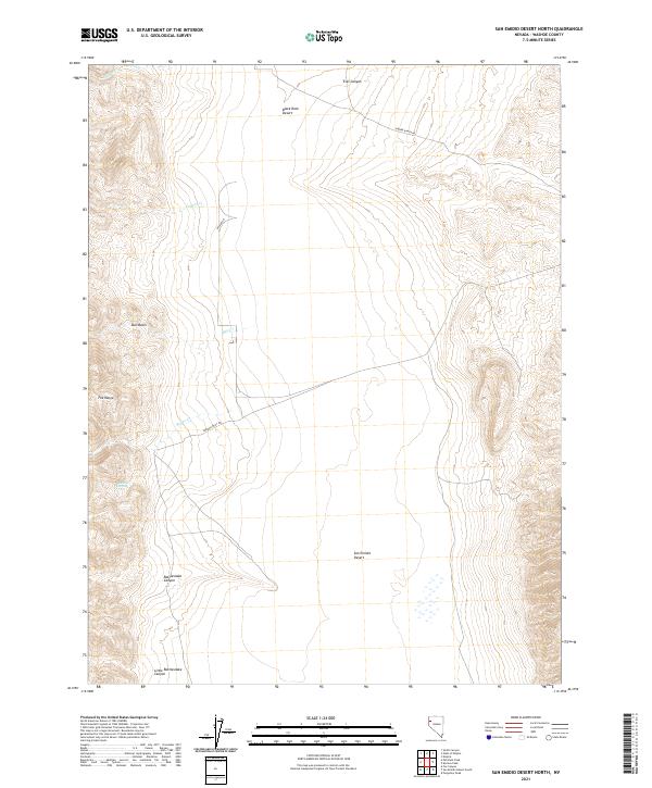 San Emidio Desert North, NV — USGS 7.5-minute topo (2021)