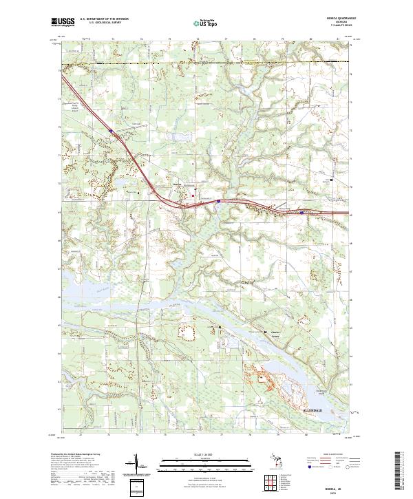 Nunica, MI — USGS 7.5-minute topo (2023)