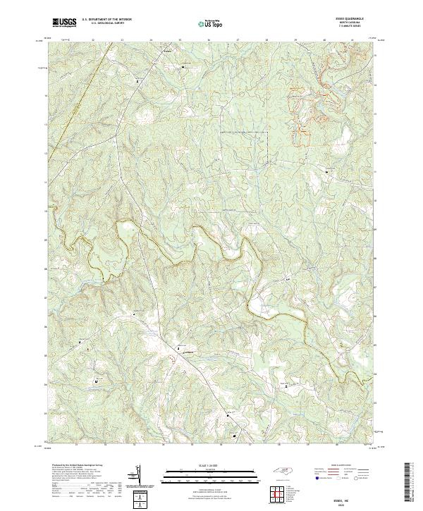 Essex, NC — USGS 7.5-minute topo (2022)