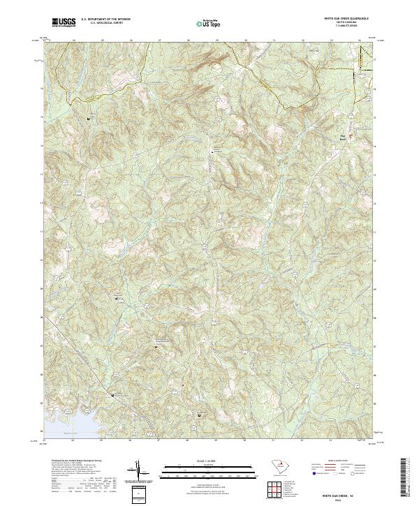 White Oak Creek, SC — USGS 7.5-minute topo (2024)