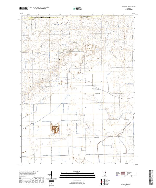 Piper City NE, IL — USGS 7.5-minute topo (2024)
