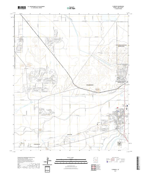 Florence, AZ — USGS 7.5-minute topo (2021)