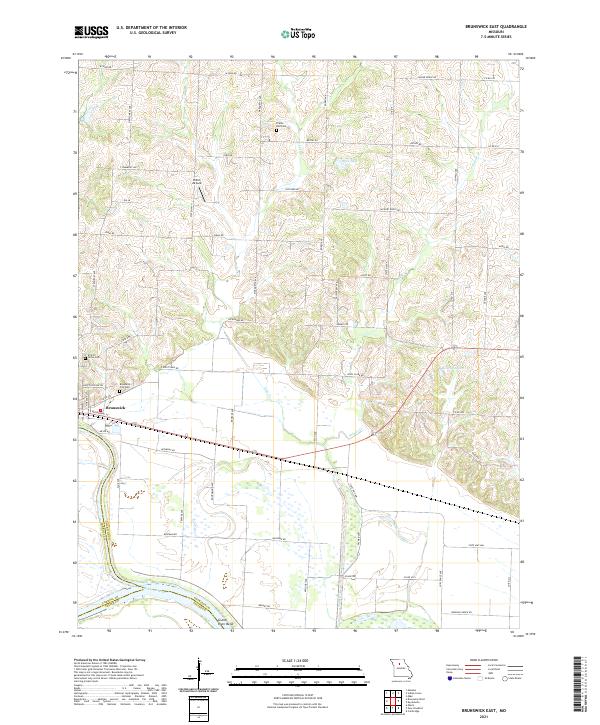 Brunswick East, MO — USGS 7.5-minute topo (2021)