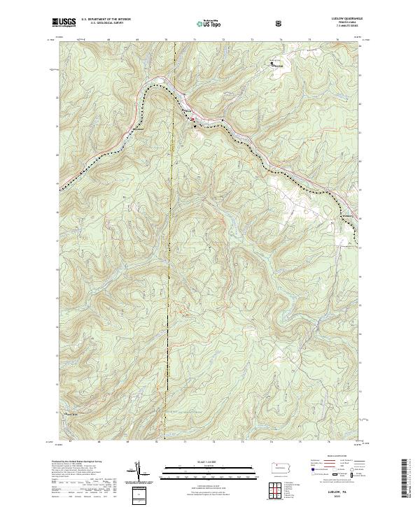 Ludlow, PA — USGS 7.5-minute topo (2023)