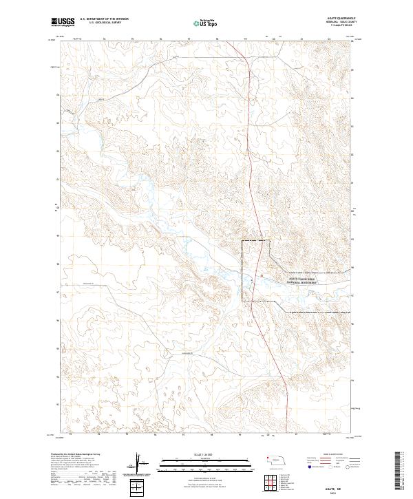 Agate, NE — USGS 7.5-minute topo (2021)