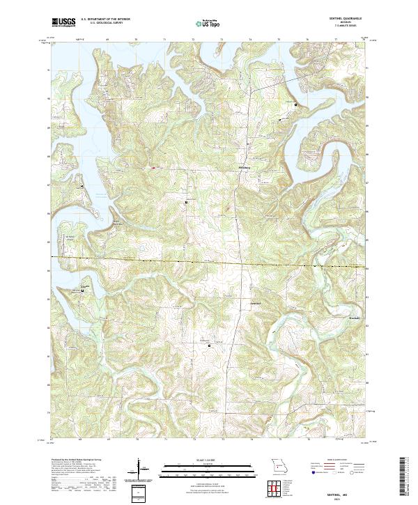 Sentinel, MO — USGS 7.5-minute topo (2021)