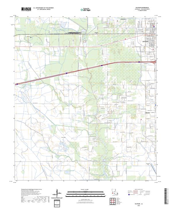 Sulphur, LA — USGS 7.5-minute topo (2024)