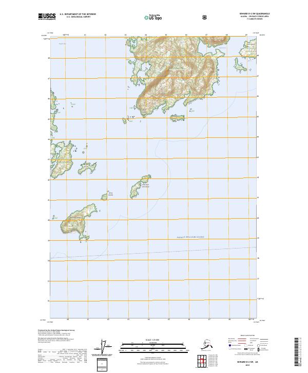 Seward D-2 SW, AK — USGS 7.5-minute topo (2023)