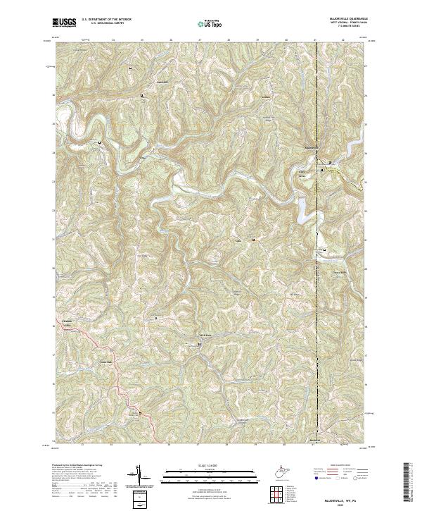 Majorsville, WV-PA — USGS 7.5-minute topo (2023)