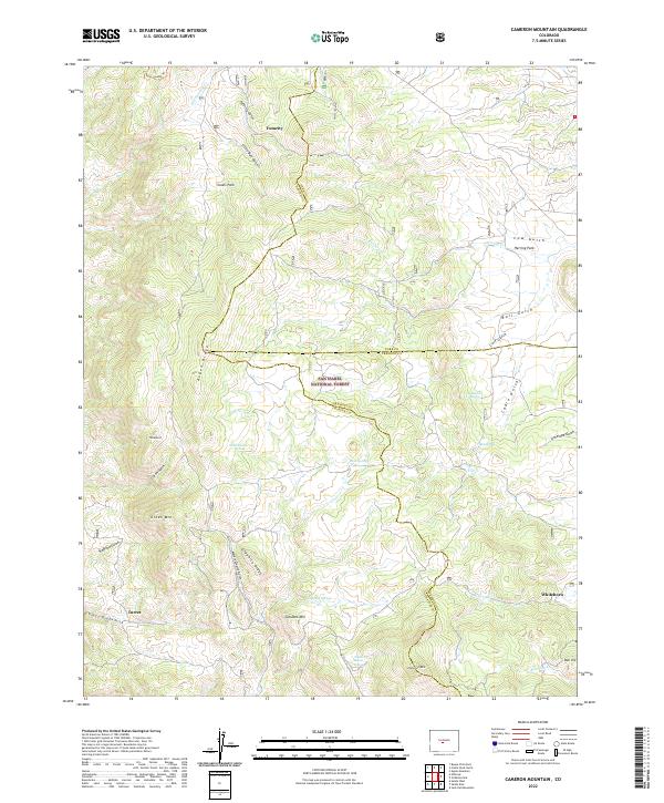 Cameron Mountain, CO — USGS 7.5-minute topo (2022)