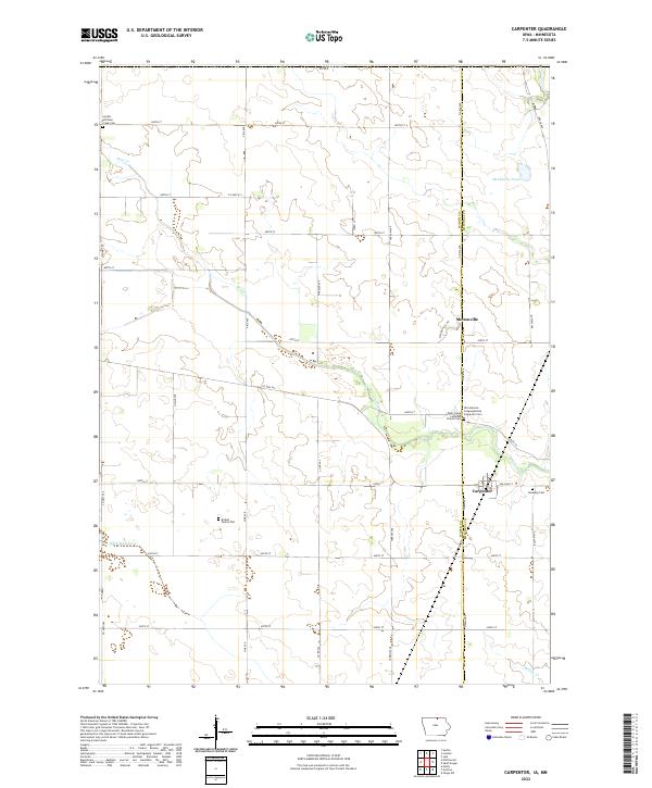 Carpenter, IA-MN — USGS 7.5-minute topo (2022)