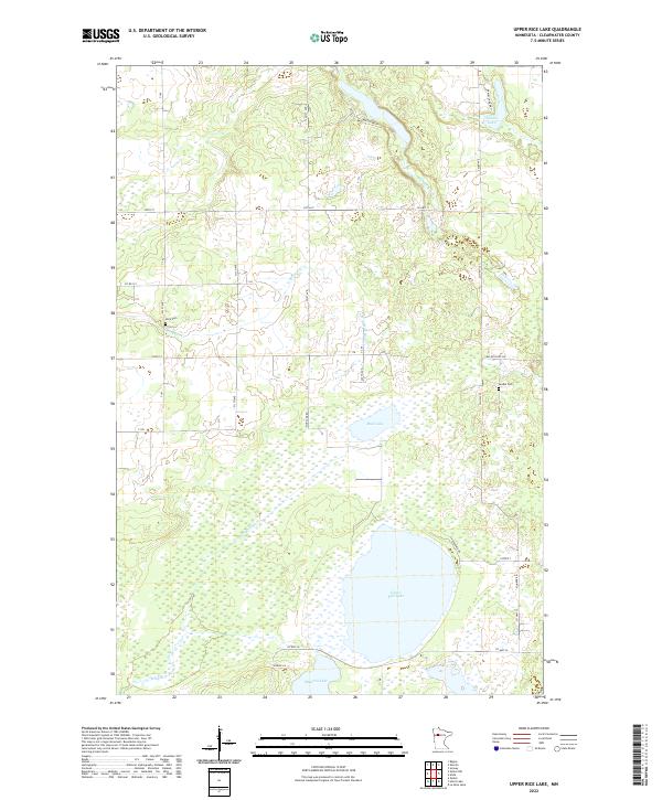 Upper Rice Lake, MN — USGS 7.5-minute topo (2022)