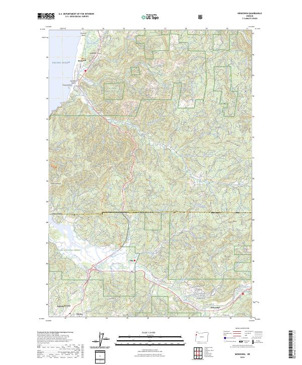 Neskowin, OR — USGS 7.5-minute topo (2024)