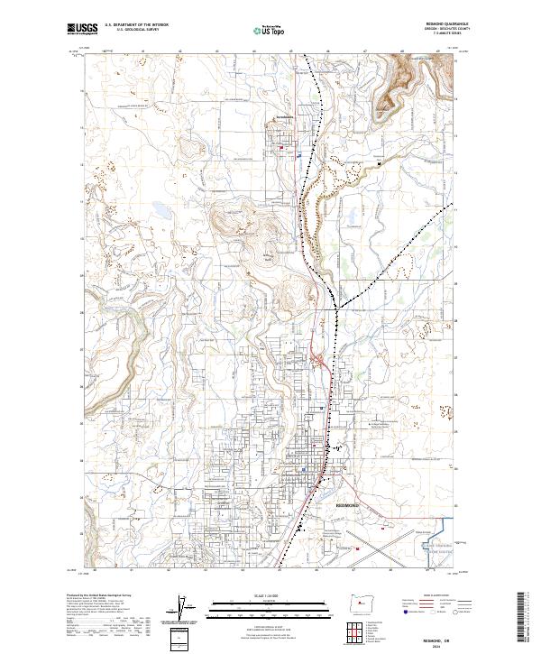 Redmond, OR — USGS 7.5-minute topo (2024)