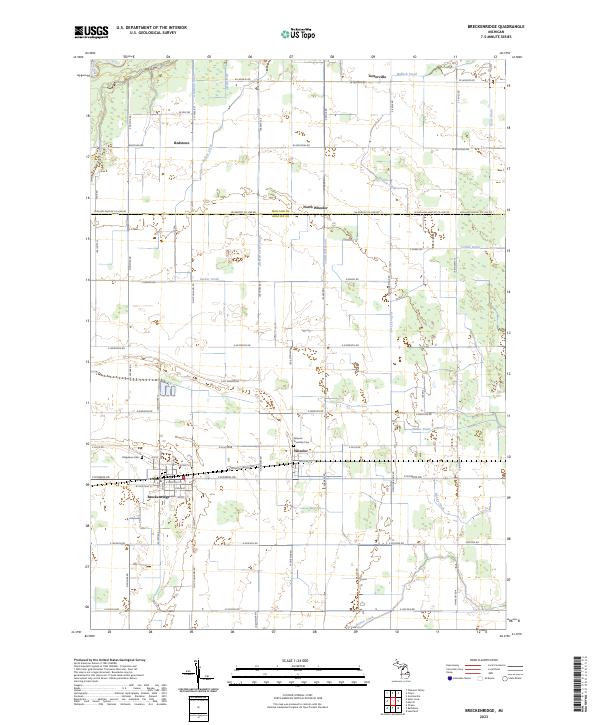 Breckenridge, MI — USGS 7.5-minute topo (2023)