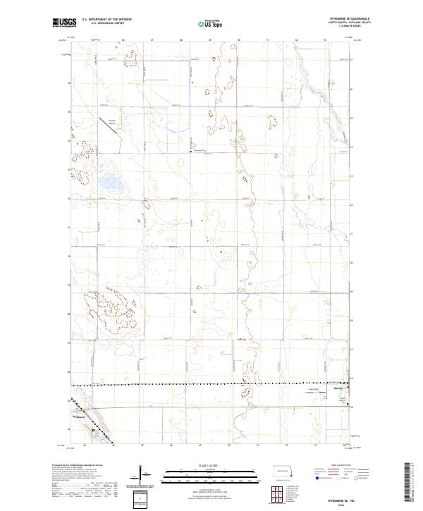Wyndmere SE, ND — USGS 7.5-minute topo (2024)