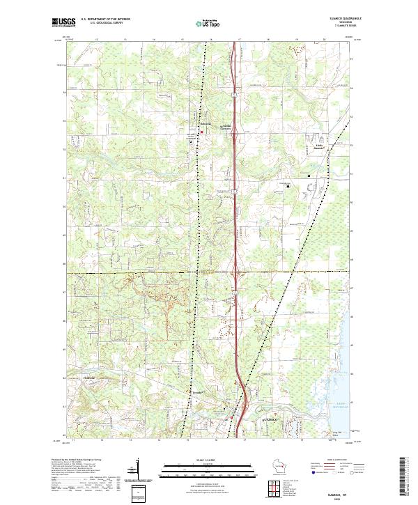 Suamico, WI — USGS 7.5-minute topo (2022)