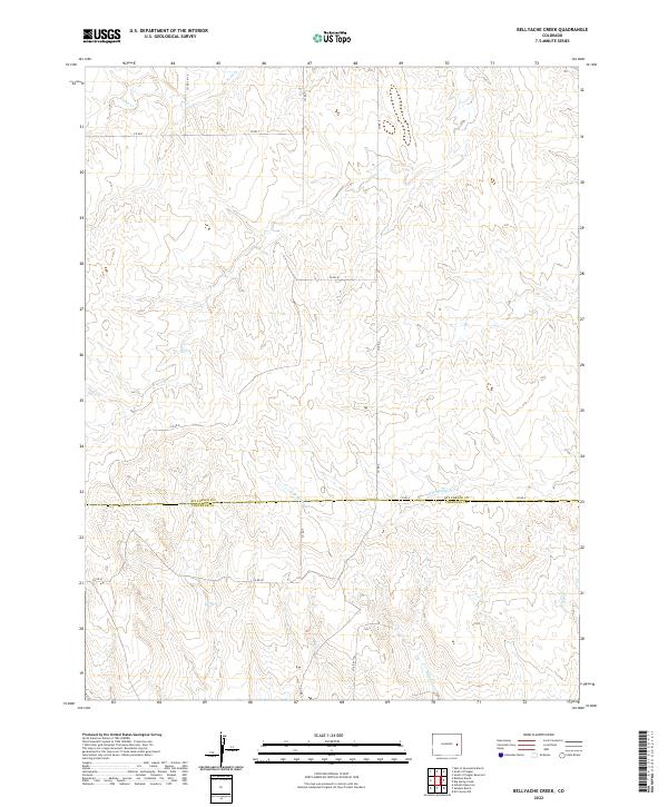 Bellyache Creek, CO — USGS 7.5-minute topo (2022)