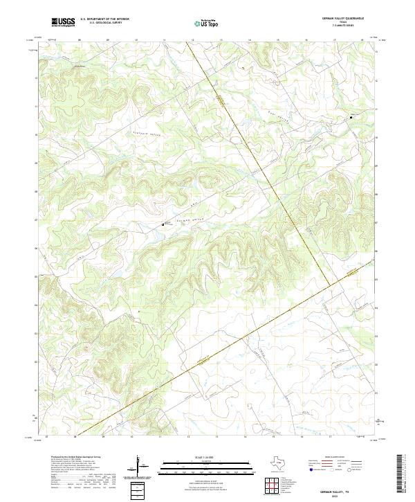 German Valley, TX — USGS 7.5-minute topo (2022)