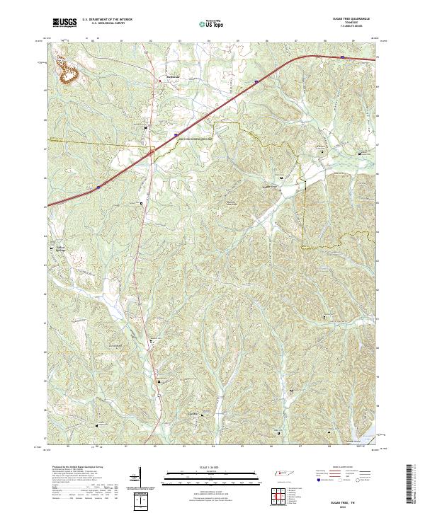 Sugar Tree, TN — USGS 7.5-minute topo (2022)