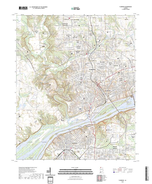 Florence, AL — USGS 7.5-minute topo (2024)