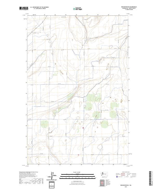 Winchester NE, WA — USGS 7.5-minute topo (2023)