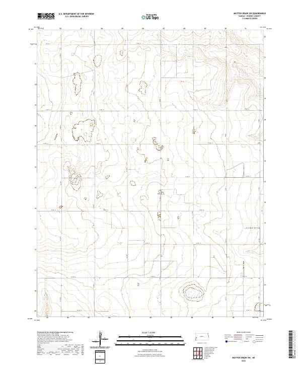 Mattox Draw SW, KS — USGS 7.5-minute topo (2022)
