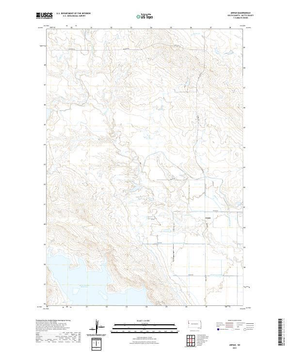 Arpan, SD — USGS 7.5-minute topo (2021)