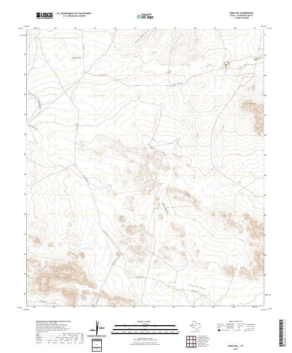Dome Hill, TX — USGS 7.5-minute topo (2022)