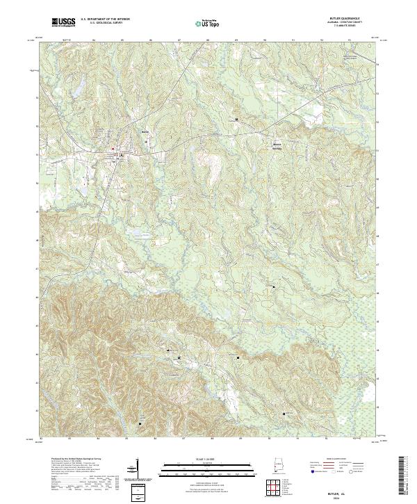 Butler, AL — USGS 7.5-minute topo (2024)