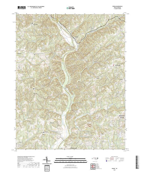 Vienna, NC — USGS 7.5-minute topo (2023)