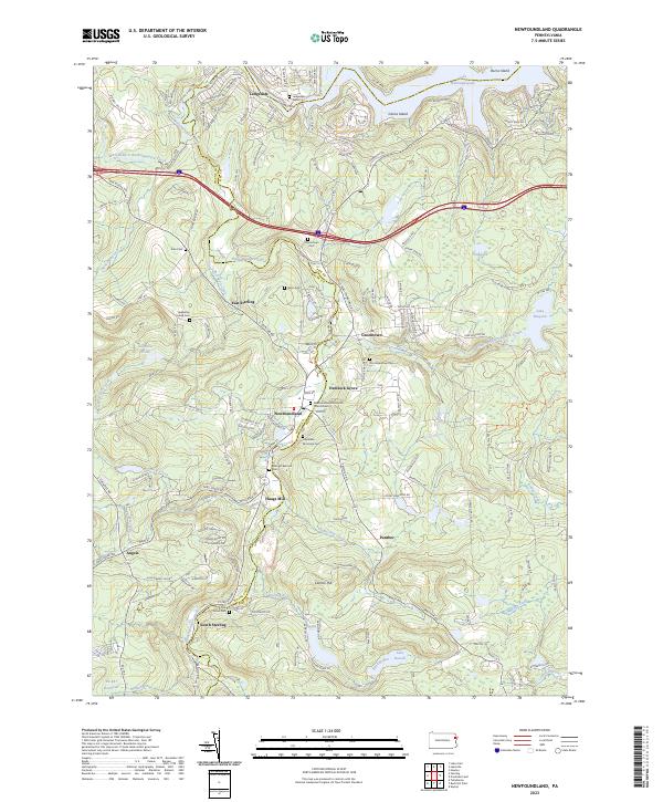 Newfoundland, PA — USGS 7.5-minute topo (2023)