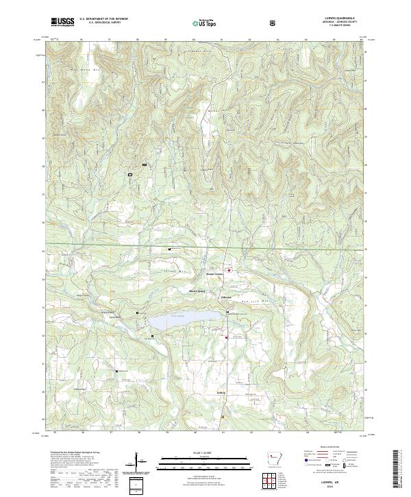 Ludwig, AR — USGS 7.5-minute topo (2024)