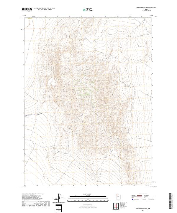 Grassy Mountains, UT — USGS 7.5-minute topo (2023)