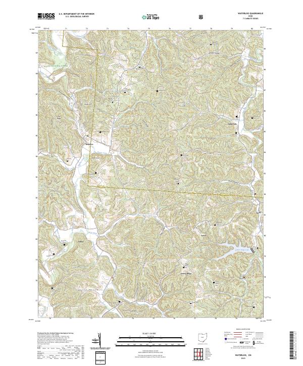 Waterloo, OH — USGS 7.5-minute topo (2023)