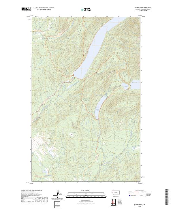 Quartz Ridge, MT — USGS 7.5-minute topo (2024)