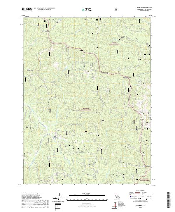 Swim Ridge, CA — USGS 7.5-minute topo (2022)