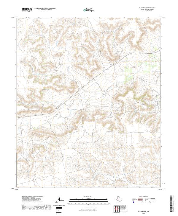 Glass Ranch, TX — USGS 7.5-minute topo (2022)